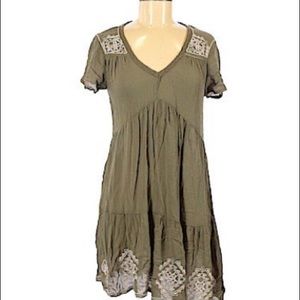 Green Boho Casual Dress